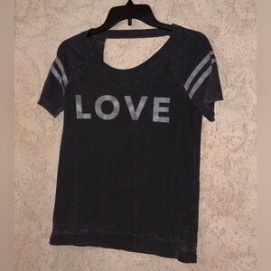 🆕 Chaser Open Back Black Wash “LOVE” SS Tee